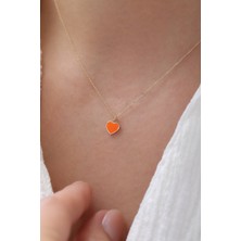 Yavuz Kuyumculuk 14 Ayar Altın Renkli Kalp Kolye