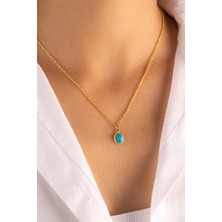 Yavuz Kuyumculuk Altın Burgu Zincir Firuze Kolye