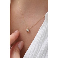 Yavuz Kuyumculuk 14 Ayar Altın Taşlı Yıldız Kolye