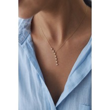 Yavuz Kuyumculuk 14 Ayar Altın Yıldız Sarkıt Kolye