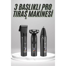 Shopwe Dijital Göstergeli 3 Başlıklı Tıraş Makinesi Islak Kuru  Öncesi Günlük