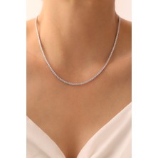 Yavuz Kuyumculuk 14 Ayar Beyaz Altın Su Yolu Set 2.25 mm