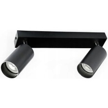 Riolight Modern Siyah Salon,mutfak3,giyinme Odası,cafeler Için Gün Işiğı Metal 2li Spot(Ampul Dahil)