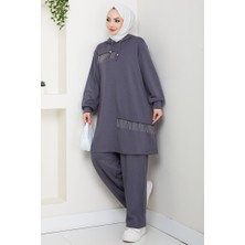 İlkimay.com Zincir Detay Oysho Ikili Takım 1660 - Antrasit