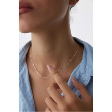 Yavuz Kuyumculuk 14 Ayar Altın Golf Zincir Çubuk Kolye