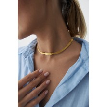 Yavuz Kuyumculuk 14 Ayar Altın Trabzon Hasır Plaka Kolye