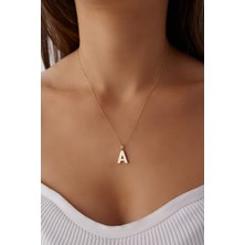 Yavuz Kuyumculuk 14 Ayar Altın Forse Zincir Üç Boyutlu Harf Kolye