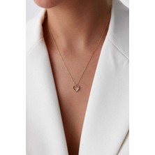 Yavuz Kuyumculuk 14 Ayar Altın Burgu Kalp Kolye