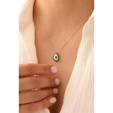 Yavuz Kuyumculuk 14 Ayar Altın Yeşil Mineli Nazar Boncuğu Kolye