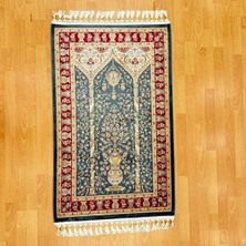 Mevlana Bazaar Mihraplı Ağaç Hayatı Desenli Ipek Seccade