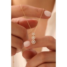 Yavuz Kuyumculuk 14 Ayar Altın Üçlü Halka Baget Kolye