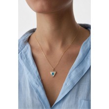 Yavuz Kuyumculuk 14 Ayar Altın Kalemli Üçgen Kolye