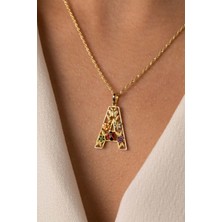 Yavuz Kuyumculuk 14 Ayar Altın Figürlü Harf Kolye