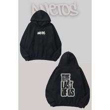 Anetos The Last Os Us Sırt Baskılı Siyah Kapüşonlu Sweatshirt