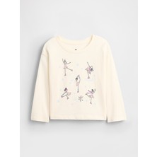 Gap Kız Bebek Pembe Mix & Match Relaxed Grafik T-Shirt