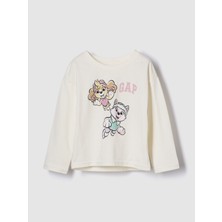 Gap Kız Bebek Krem Gap Logo Grafik T-Shirt