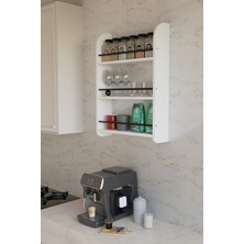 Alpa Ev Mobilya Duvar Tipi Mutfak Düzenleyici Raf | Baharat, Bardak, Fincan ve Depolama Için Pratik Raf