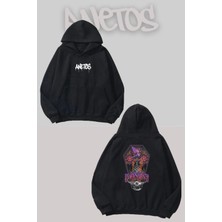 Anetos Black Sabbath 10 Baskılı Siyah Kapüşonlu Sweatshirt