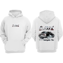 Anetos Classıc Change Tasarım Sırt Baskılı Beyaz Sweatshirt