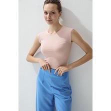 Tubia Kadın Pembe Renk Kısa Kollu Basic T-shirt