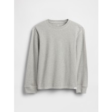 Gap Erkek Çocuk Gri Waffle T-Shirt