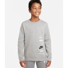 Nike Sportswear Pullover Çocuk Gri Sweatshirt