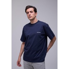 Outta Barrio Lacivert Basic Loose Fit Tişört