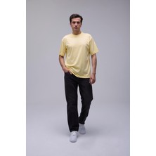 Outta Barrio Sarı Basic Loose Fit Oversize Tişört