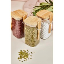 Genel Kavanoz Bambu Kaşıklı 500 ml