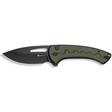 Sencut Squiggy Black / Green G10 Handle Black 9CR18MOV Blade Çakı