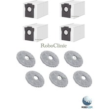 Roboclinic Dreame X40 Ultra L40 Ultra Robot Süpürge Uyumlu Yedek Toz Torbası, Mop Paspas -10 Parça