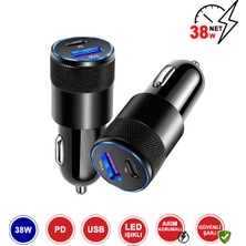 Mtl 38W Pd+Usb Çift Portlu - Qualcomm Qc 4.0 Desteği Araç Şarj Cihazı MT-A1833