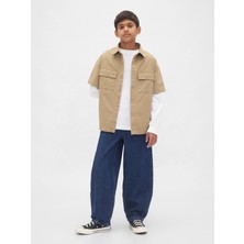 Gap Erkek Çocuk Mavi Easy Baggy Barrel Jean Pantolon