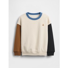 Gap Erkek Bebek Krem Brannan Bear Detaylı Vintagesoft Colorblock Sweatshirt