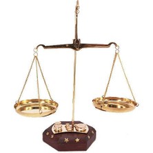 Skygo Terazi Ahşap 50gr Dekoratif Ahşap Pirinç Hediyelik