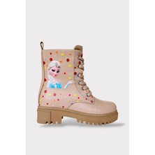 Liger Içi Kürklü Fermuarlı Kız Çocuk Bot Bej