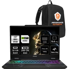 MSI Msı Cyborg 15 i5 13420H RTX 5060 8GB 32GB RAM 256GB SSD 15.6" FHD 144Hz FreeDOS B13WFKG491XTRP316 Gaming Laptop + Per4 Çanta