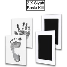 Moky Dizayn Non-Toksik Mürekkepli Bebek El Ayak Izi Baskı Kiti, Bebek Cildine Temas Etmez, Bebek Hediyelik