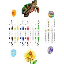 Arttone Art-X Akrilik Marker 8'li 6 Canlı Renkler 2 Metalik Renk