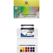 Arttone Alex A5 Monte Carlo 10 Yp 21X14,8 cm Sulu Boya Defteri Daler Rowney Aquafine Suluboya Set 12'li