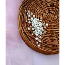 Yeşil Atölye Incili Minimal Gelin Nişan Söz Kına Tesettür Aksesuar