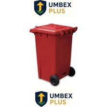 Umbex Plus 240 Lt Kırmızı Çöp Konteyneri