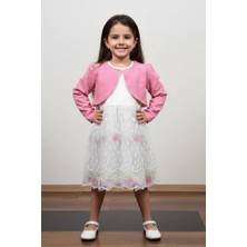 Diamondstar Kız Çocuk Tüllü Uzun Kollu Bayramlık Prenses Düğün Parti Doğum Günü Elbisesi