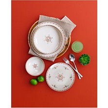 Güral Porselen Flow Premium Özel Seri 24 Parça 6 Kişilik Bone Yemek Takımı ( Desen Atmama Garantili )