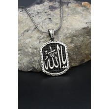 Prestige Ya Allah Yazlı 925 Ayar Gümüş Kolye Zincir 902394