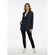 Lyvean Erkek Yaka Oversize Üç Iplik Penye Ceket