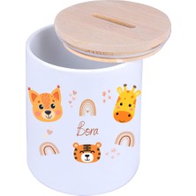 LIWOGY Kişiye Özel Isim Baskılı Kumbara / Çocuk Dekoratif Kumbara / Kişiselleştirilebilir Hediye Seçeneği