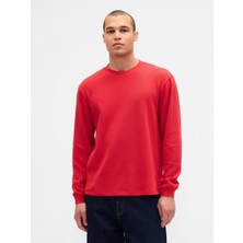 Gap Erkek Kırmızı Waffle Crew T-Shirt