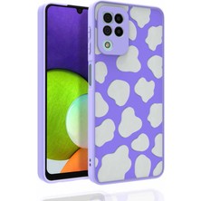 ENSUENO Galaxy A22 4g Kılıf Desenli Kamera Korumalı Parlak Inc Nora Kapak-No6