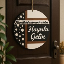 Kapı Süsü Modern Çizgi  (Kişiye Özel Isim Seçeneği) Hediye NO:1001